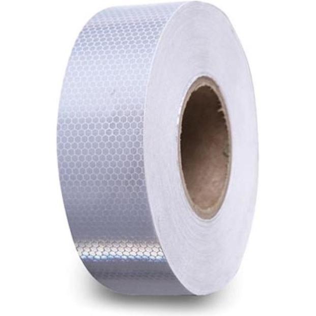Perel, Sicherheitskennzeichnung, Reflektierendes Wabenband 5cm x 5m - Weiss