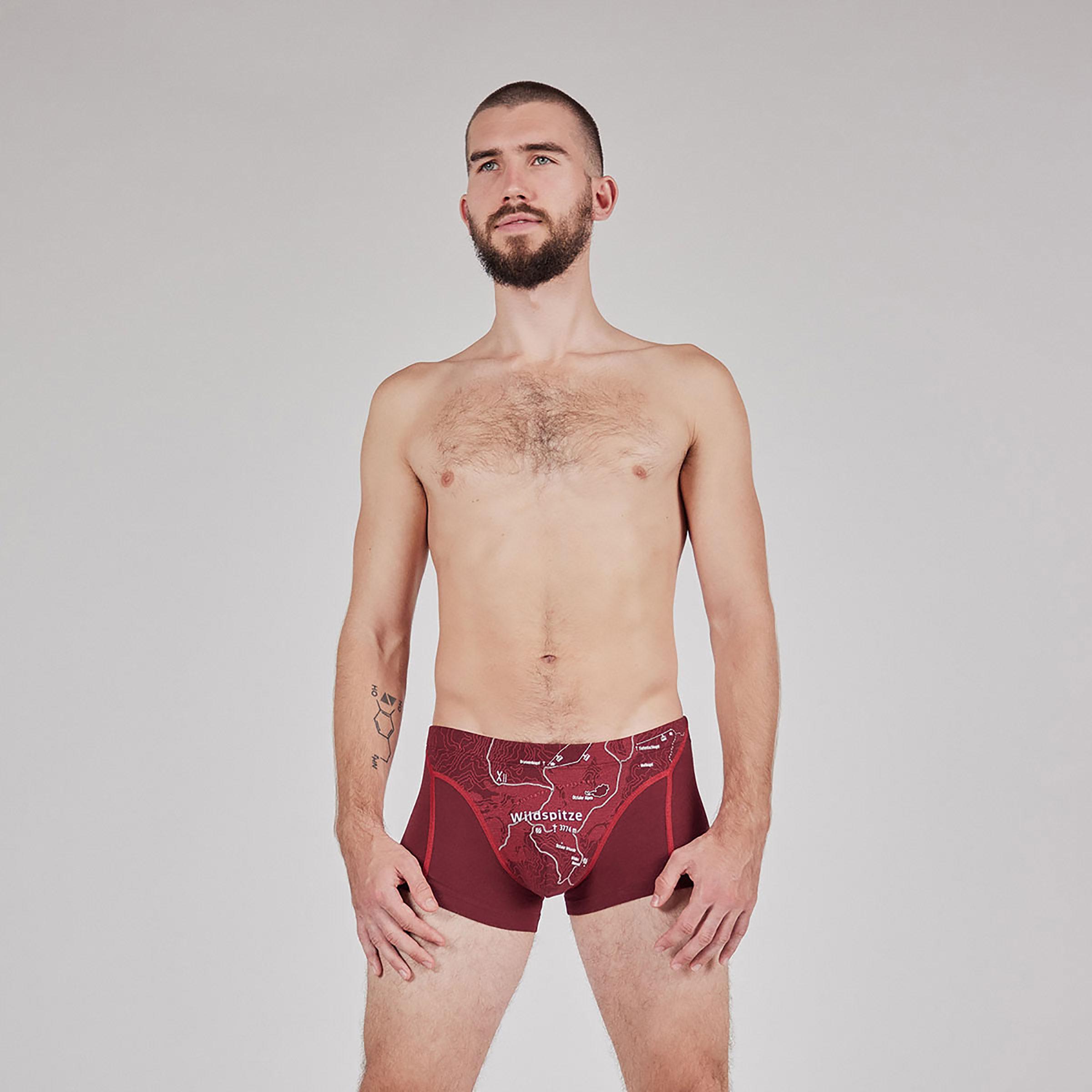 Thumbnail - Ein schöner Fleck Erde, Herren, Unterhosen, Wildspitze, Rot, (XL)