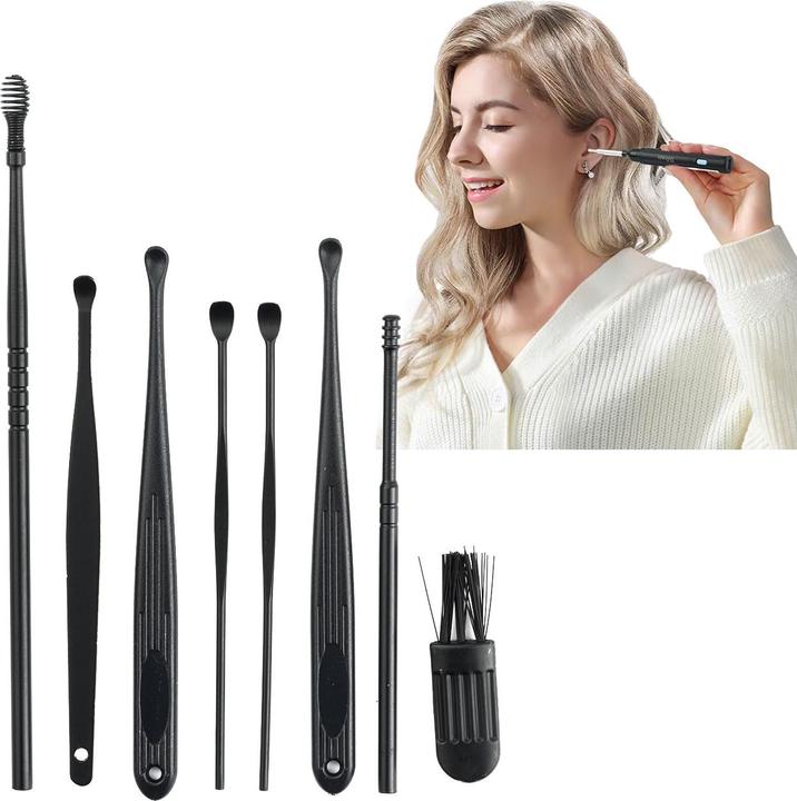 Immagine prodotto Ideoon Akku-Ohrreiniger mit Kamera, 14-tlg.