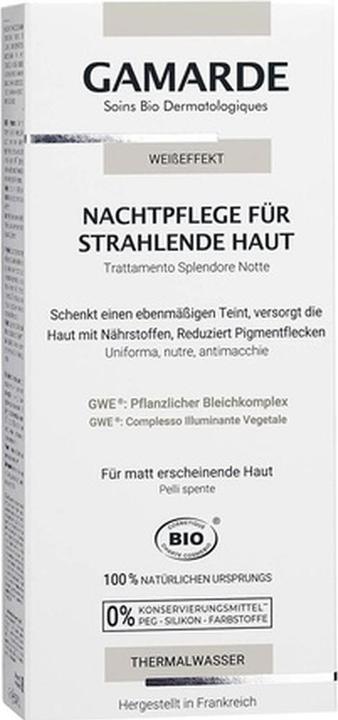 Immagine prodotto Gamarde Trattamento notte BIO complesso GWE e acqua termale - 40g - (Crema notte)