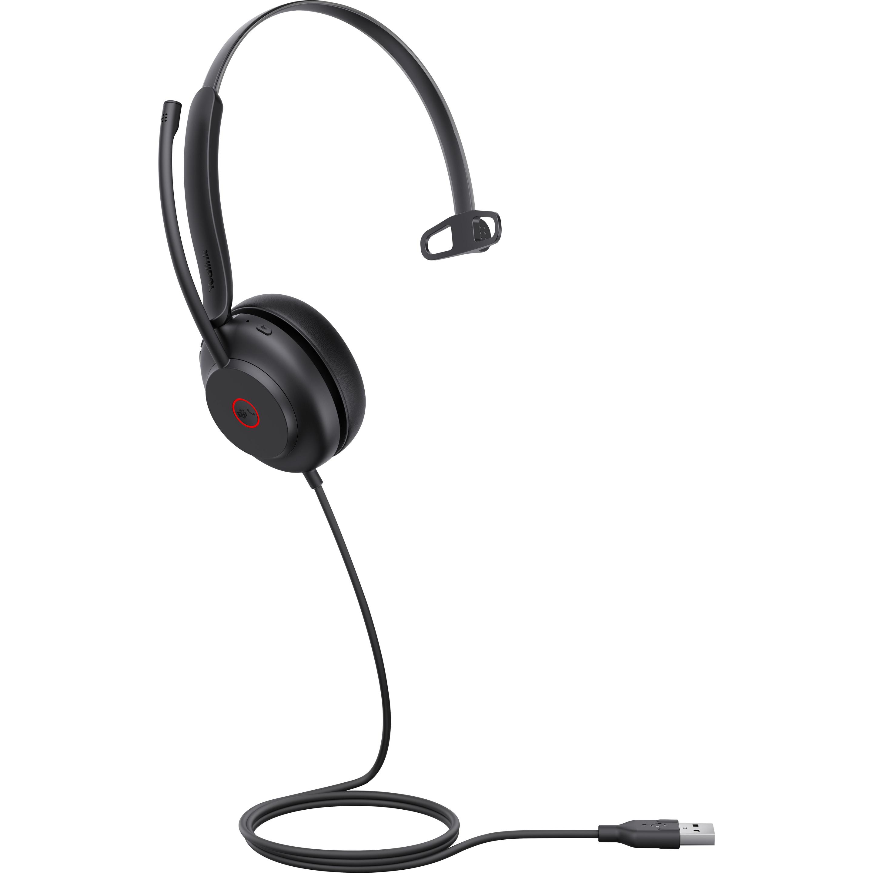 Yealink UH 35 Serie (Kabelgebunden, USB-A), Office Headset, Schwarz