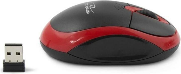 Produktbild Titanum TM116E Drahtlose 3D-Maus 2 4 GHz Schwarz / Rot (Kabellos)