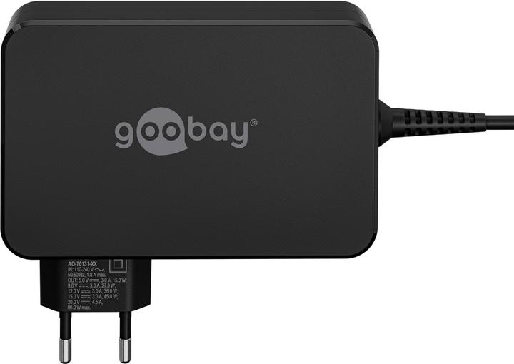Produktbild Goobay USB-C-Ladegerät für Laptops 90 W schwarz (90 W)