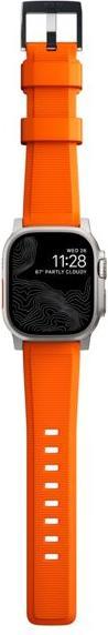 Immagine prodotto Nomad Cinturino rugged -ranneke, Apple Watch 49 / 45 / 44 /, oranssi / hopea (45 mm, 44 mm, 42 mm, 49 mm, Pneumatico)