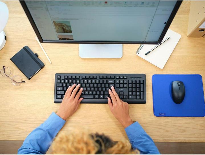 Actual product image Trust Primo Keyboard Mouse included RF Wireless QWERTY US English Black (US, Wireless)