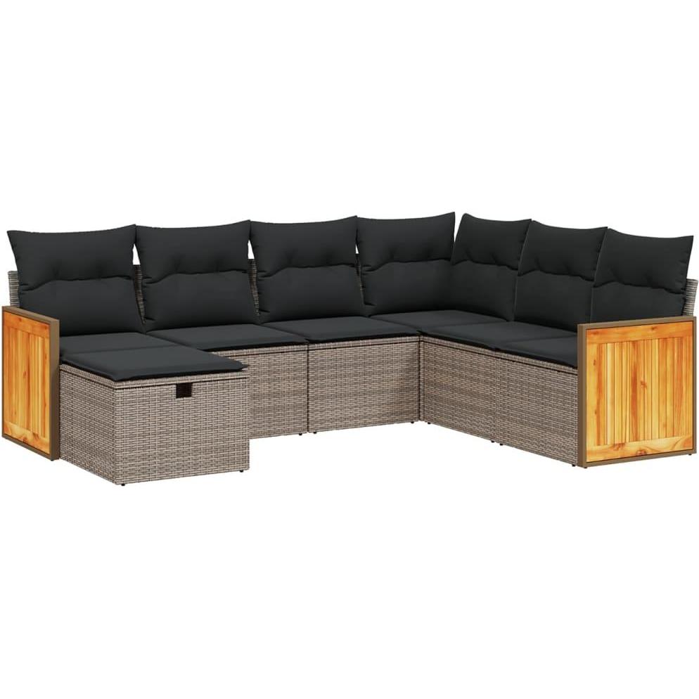 VidaXL, Gartenlounge, 10-tlg. Garten-Lounge-Set mit Kissen