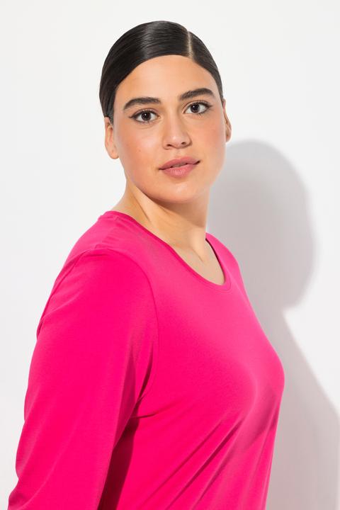 Produktbild Ulla Popken Shirt, Slim, Rundhalsausschnitt, Langarm (58)