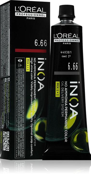 Image du produit L'Oréal Professionnel INOA no ammonia couleur permanente #6.66 60 gr (6.66 Blonde foncée)