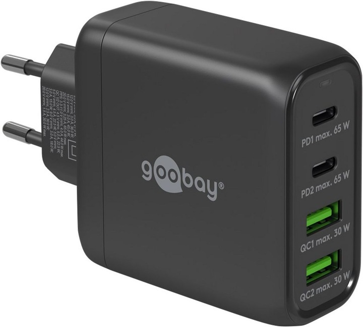 Immagine prodotto Goobay Caricabatterie Rapido USB Multiport con tecnologia GaN (65 W)