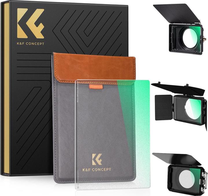 Actual product image K&F Concept Square Film Filter with Matte Box, 4X5.65 in, Thickness 4.0mm, Black Mist 1/8, Coated(NANO-X series) (Black Mist Filter, 101.60 mm)