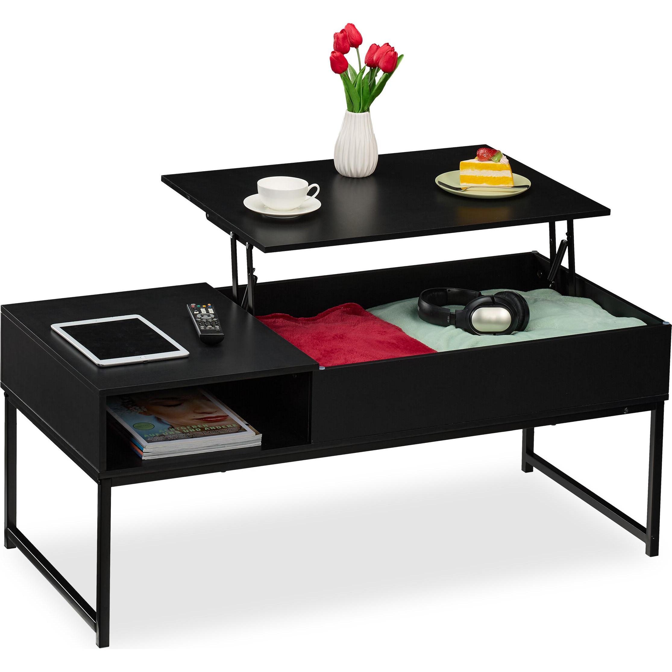 Relaxdays, Couchtisch + Beistelltisch, Couchtisch (110 x 50 x 56 cm)