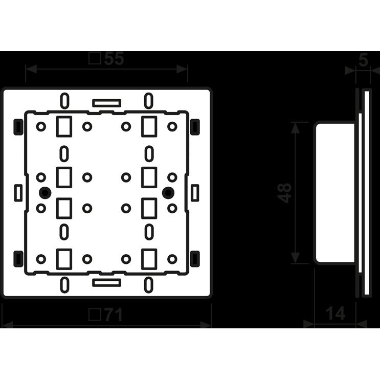 Thumbnail - JUNG, Zubehör Schalterprogramm, Tastsensor KNX UP 6f 6pkt inkl.Ankoppl 4073TSM