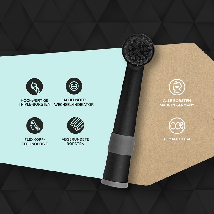 Produktbild happybrush Zahnbürstenkopf R2 3 Stück (3 x)