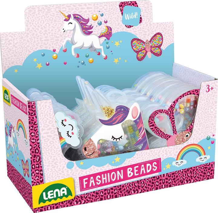 Lena Fädelperlen Dose, 3-fach sortiert, Display