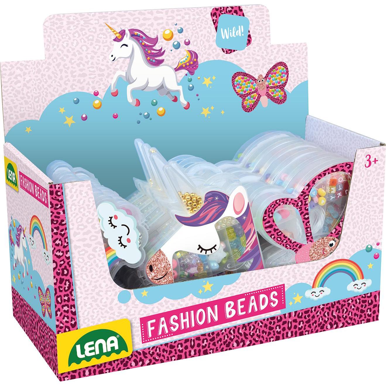 Lena Fädelperlen Dose, 3-fach sortiert, Display