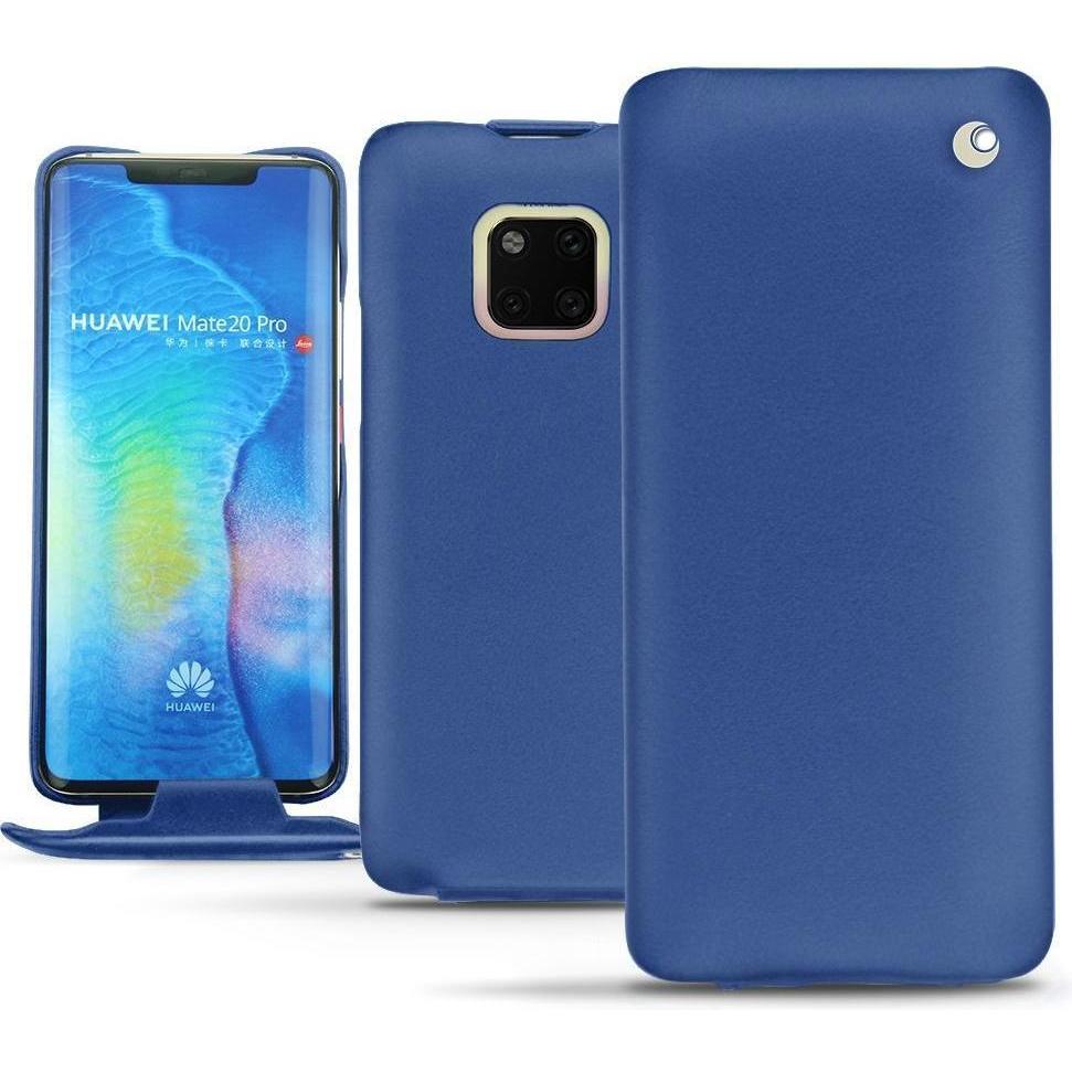 Noreve Lederschutzhülle vertikal (Huawei Mate 20 Pro), Smartphone Hülle, Blau