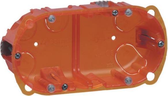 Actual product image Legrand Batibox double flush-mounted box 67mm 142 x 50mm orange (080122)