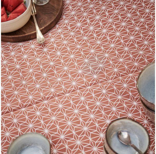 Produktbild Urbanara Picknickdecke Ankisa 190 x 130 cm - Terrakotta / Weiss