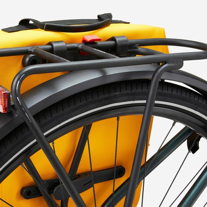 Image du produit Btwin Sacoche vélo 900 27L imperméable orange (27 l, Sacoches)