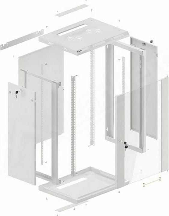 Image du produit Lanberg Rack mural 19 " 18U 600X450mm gris (18 HE, Rack 19 pouces)