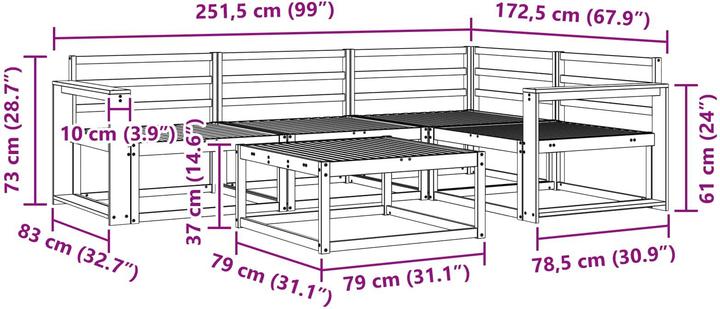 Produktbild vidaXL Outdoor-Sofagarnitur