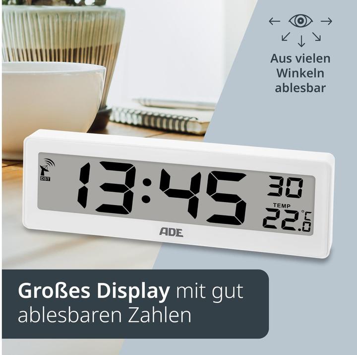 Produktbild ADE Funkuhr DCF mit XXL-Ziffern