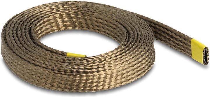 Delock Geflechtschlauch aus Basalt Fasern 2 m x 15 mm Braun (Kabelschlauch, 200 cm)