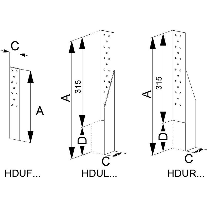 Simpson Strong-Tie, Baubeschläge + Holzverbinder, SST Zuganker Oberteil HDUL465G