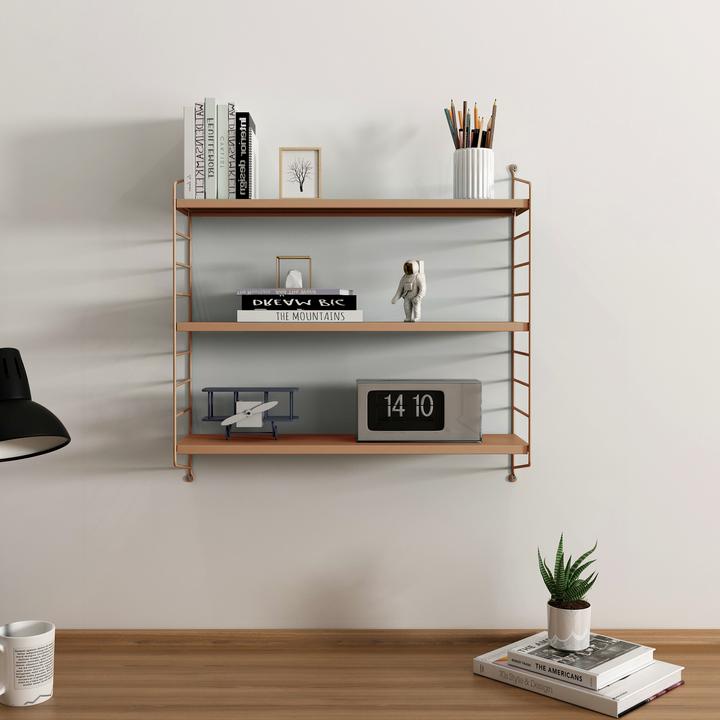 Immagine prodotto En.Casa Set di 3 mensole da parete modulari Strängnäs in marrone chiaro