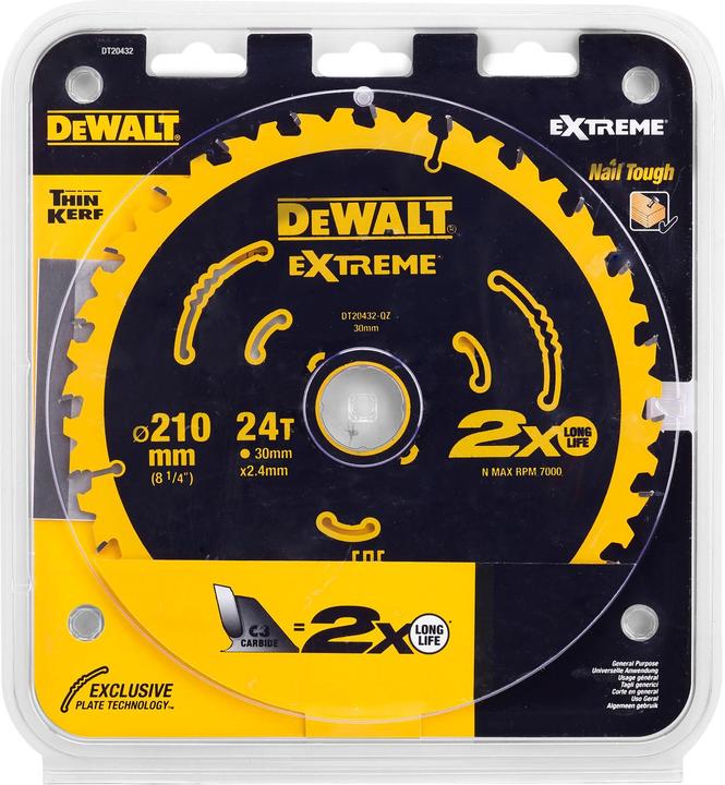 Immagine prodotto DeWalt DT20432QZ Lama circolare 210 x 30 x 2,4 mm Numero di denti: 24 1 pz.