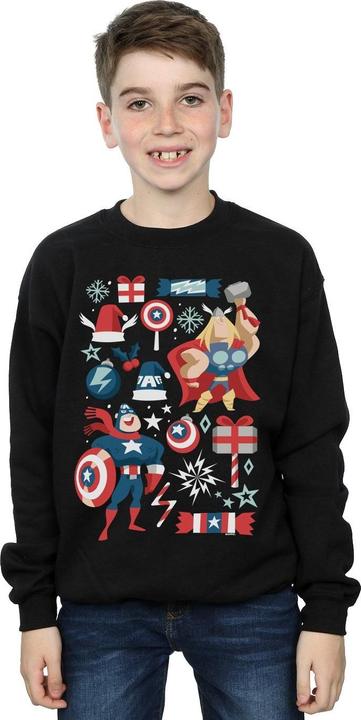 Produktbild Thor And Captain America Christmas Day Sweatshirt Jungen (128)