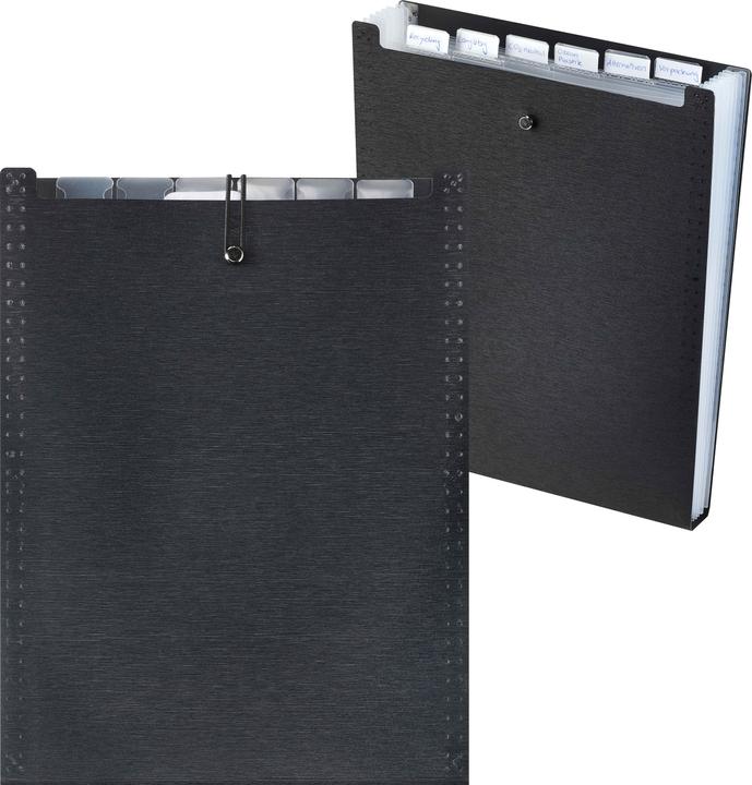 Actual product image Kolma Compartment folder backpack LineaVerde A4 recycling 6 tabs black (A4, 1x)