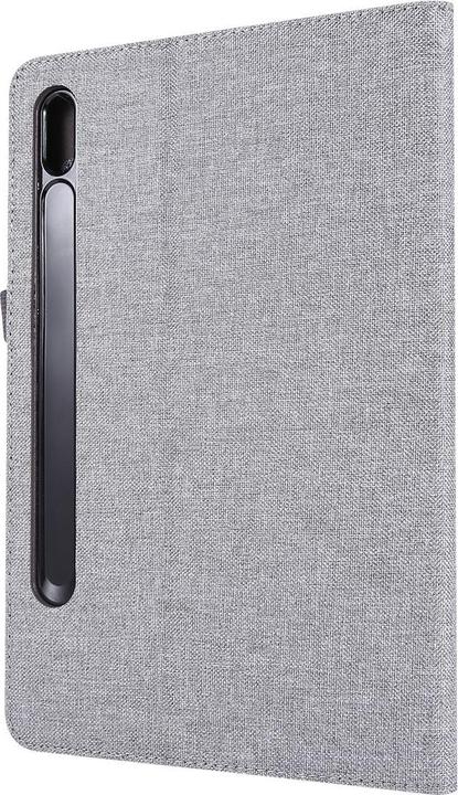 Produktbild König Design Schutz Tablet Hülle für Samsung Galaxy Tab S7 FE Case Cover Tasche Etuis Grau (Galaxy Tab S7 FE)