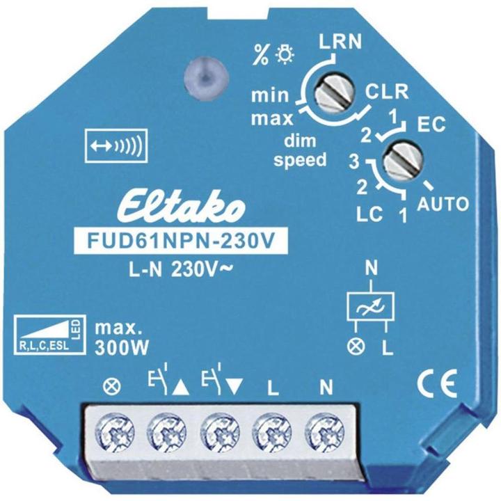 Image du produit Eltako FUD61NPN-230V Actionneur sans fil interrupteur variateur universel UP max 300W (Actionneur de variateur)