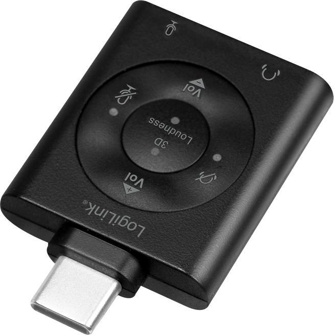 Actual product image LogiLink Audio Adapter 1xUSB-C -> /F, virt.7.1 (USB-C)