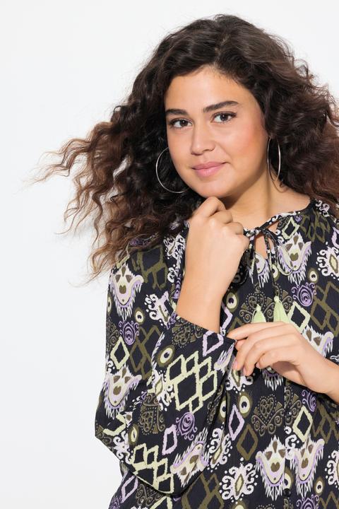 Produktbild Ulla Popken Bluse, Quastenband, Rundhals, Langarm (46, 48)