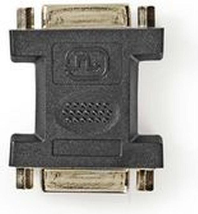 Actual product image Nedis DVI Adapter DVI-I 24+5-Pin Female DVI-I 24+5-Pin Female Nickel Plated Straight PVC Black Polyb