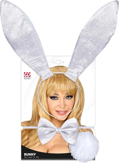 Produktbild Widmann Bunny Set Mit Ohren, Fliege, Schwanz (One Size)