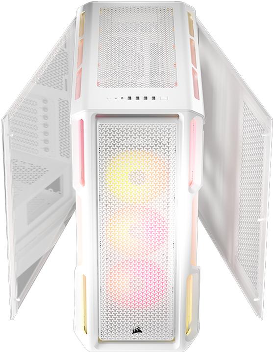 Produktbild Corsair Geh Midi 5000T LX RGB (Tempered Glass) White (E-ATX, Mini-ITX, ATX, mATX)