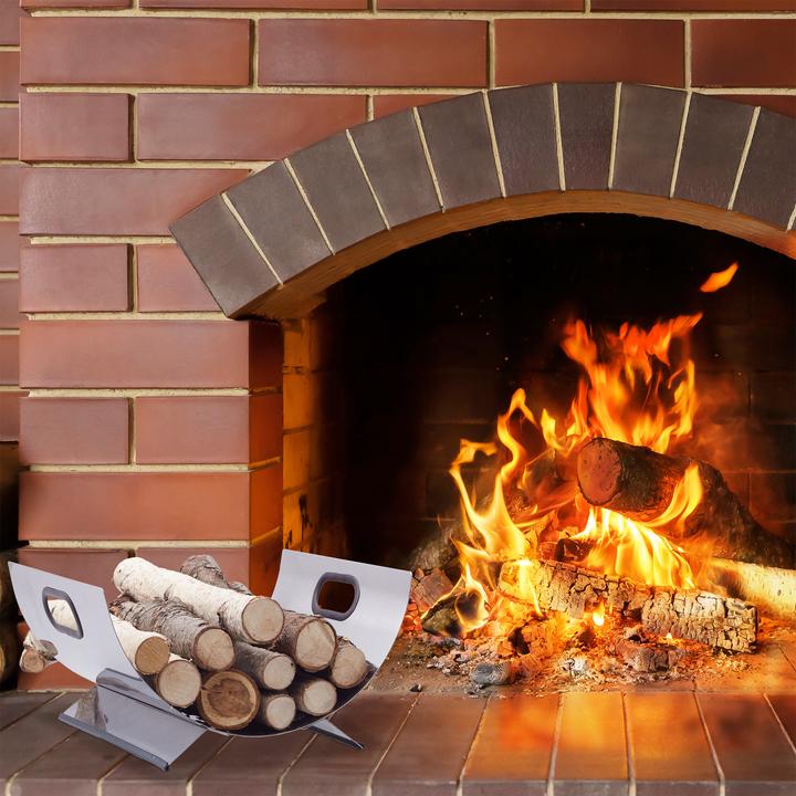 Actual product image Relaxdays Fireplace wood basket