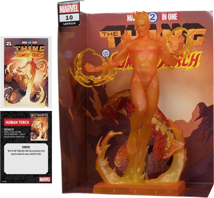 Actual product image McFarlane Marvel Collection PVC Statue 1/6 Human Torch (Marvel 2 in 1 #10) 29 cm