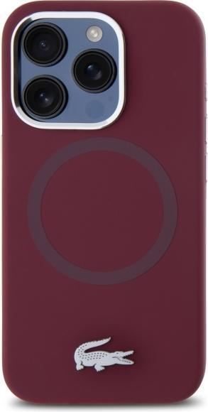 Image du produit Lacoste LCHMP15XSMAR iPhone 15 Pro Max 6.7" bordeaux hardcase Silicone Croco Logo MagSafe (Apple iPhone 15 Pro Max)