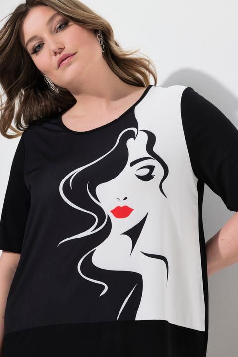 Produktbild Miamoda T-Shirt, A-Linie, vorne Schwarz/Weiss, Frauen-Motiv (48)