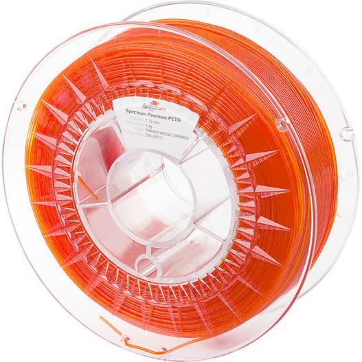 Spectrum Filament / PETG / TRANSPARENT ORANGE / 1,75 mm / 1 kg (PETG, 1.75 mm, 1000 g, Orange), 3D Filament, Orange
