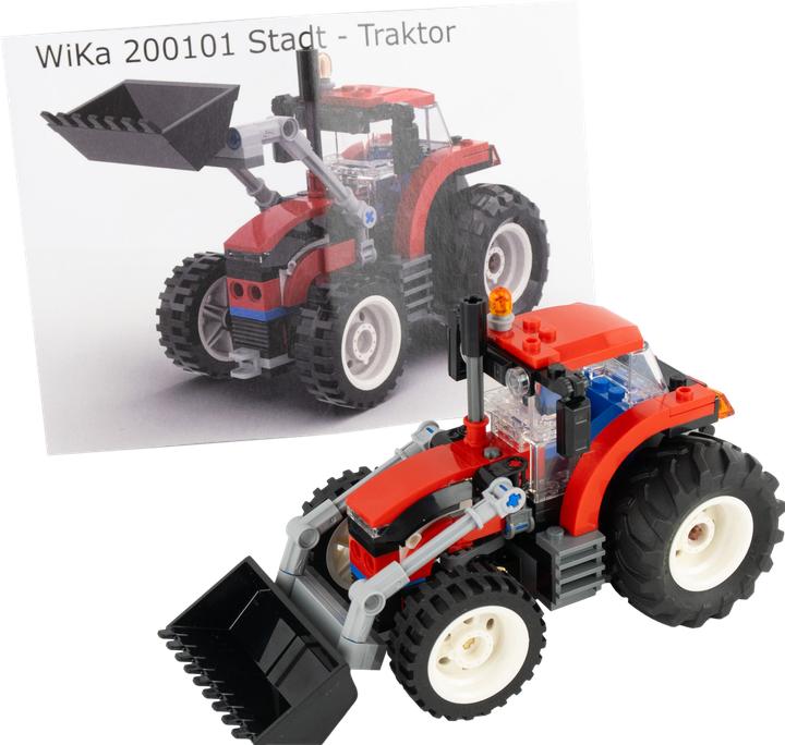 Produktbild LEGO Stein-Experte MOC Traktor mit Lenkung und Zapfwelle + 1 zufaellige Minifigur NEU! 1 Set
