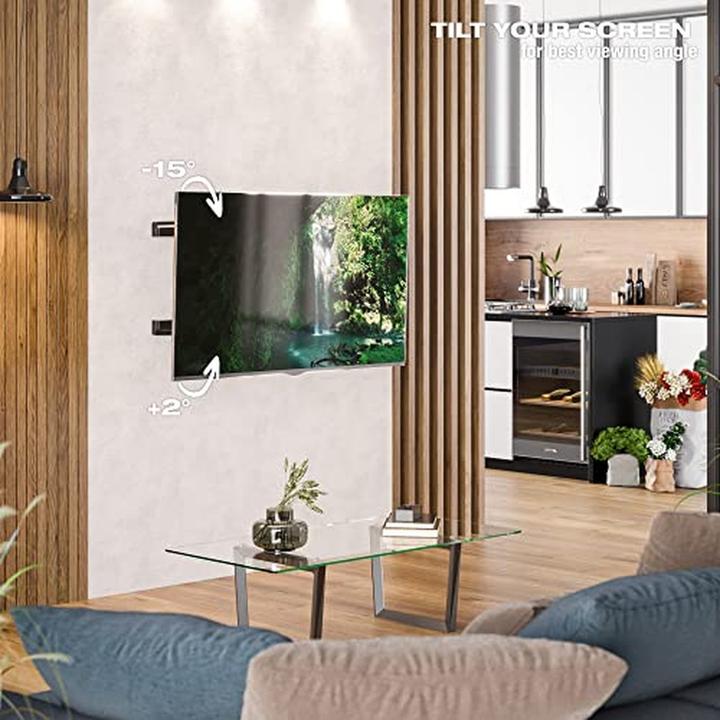 Produktbild Ricoo Universeller TV-Wandhalter mit Dreh- und Neigefunktion für gebogene Bildschirme (Wand, 95", 70 kg)