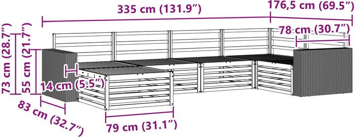 Produktbild vidaXL Outdoor-Sofa