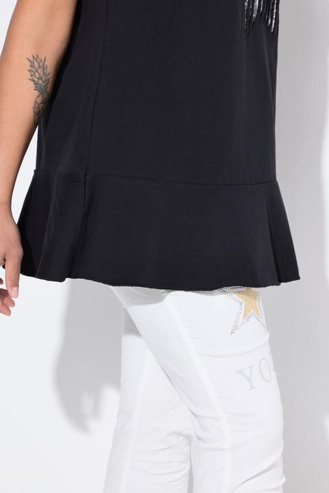 Produktbild Angel of Style T-Shirt, oversized, Pailletten-Stern, Volant (52)