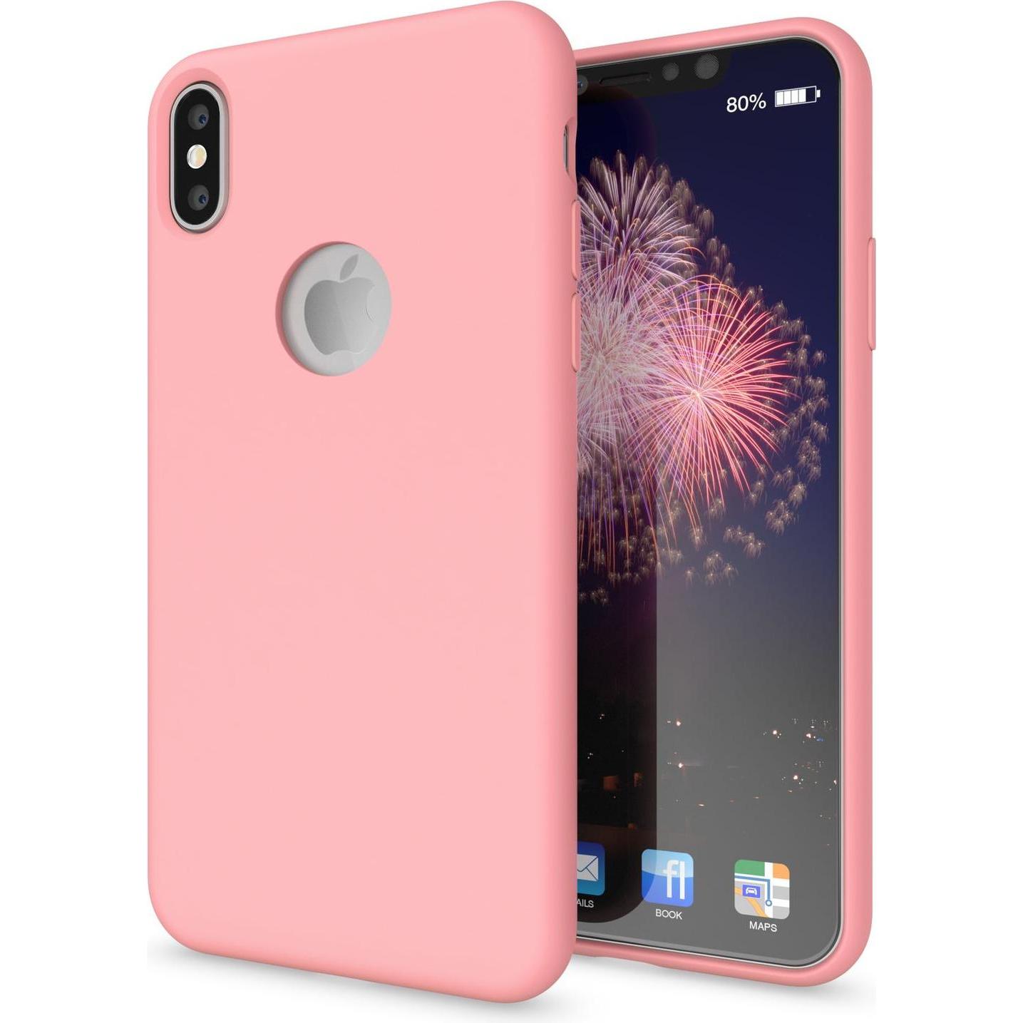 Nalia Liquid Silikon Handyhülle (Apple iPhone X, Apple iPhone XS), Smartphone Hülle, Pink