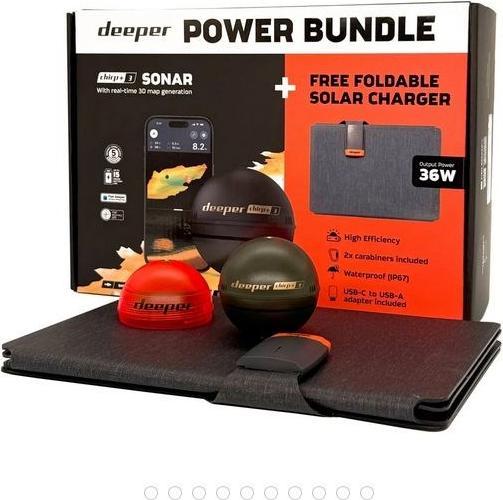 Produktbild Deeper Smart watches CHIRP+3 sonar +36W foldable solar charger power bundle